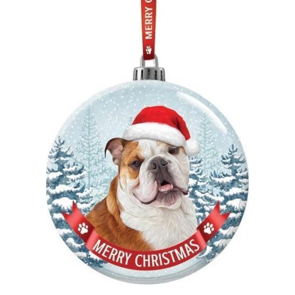 dog English‎ Bulldog Ornament Santa Paws Bauble History & Heraldry Christmas